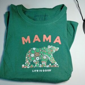 Life is Good crusher xxl green long sleeve